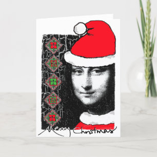 Carte de Noël-Salutation de Mona Lisa
