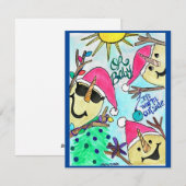 Carte de Noël Sandymen Bébé Il fait chaud dehors (Devant / Derrière)