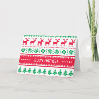 Carte de Noël sans couture de motif en italien