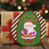 Carte de Noël Santa avec biscuits à plat