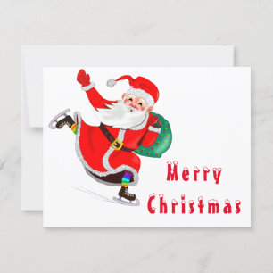 Carte de Noël Santa Claus avec cadeaux