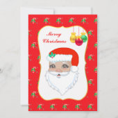 Carte de Noël Santa Claus Flat Holiday (Devant)