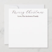 Carte de Noël Santa & Crèche avec Écriture (Dos)