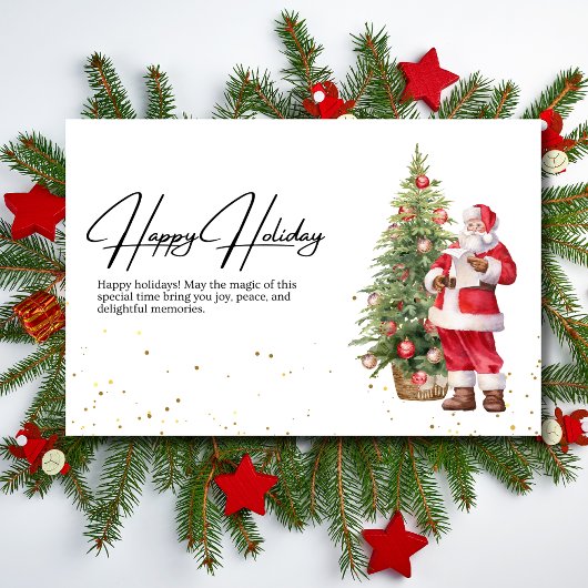 Carte de Noël Santa minimaliste