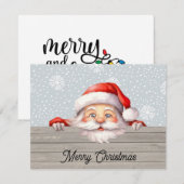 Carte de Noël Santa Peek-a-Boo (Devant / Derrière)
