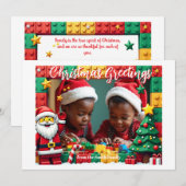 Carte de Noël Santa Stack Surprise (Devant / Derrière)