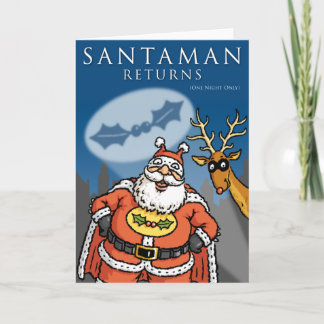 Carte de Noël Santaman