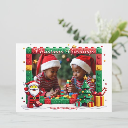 Carte de Noël Santa's Little Builders (Debout devant)