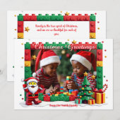 Carte de Noël Santa's Little Builders (Devant / Derrière)