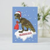 Carte de Noël Santasaurus Personnaliser (Debout devant)