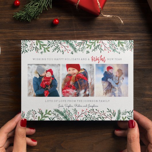 Carte de Noël | Sapin | 3 Photos