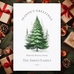 Carte de Noël Sapin de Noël Vert