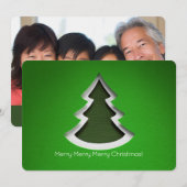 Carte de Noël Sapin Vert, 2 faces (Devant / Derrière)