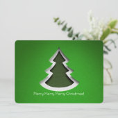 Carte de Noël Sapin Vert, 2 faces (Debout devant)