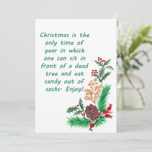 Carte de Noël Sarcastique Fun 01 (Debout devant)