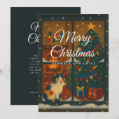 Carte de Noël Sarmale et Chill (Devant / Derrière)