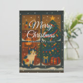 Carte de Noël Sarmale et Chill (Debout devant)