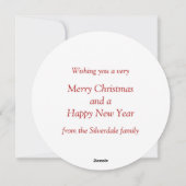 Carte de Noël Scandi photo moderne Bird Wreath (Dos)