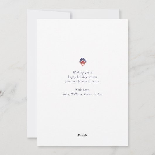 Carte de Noël Scandi scandinave (Dos)