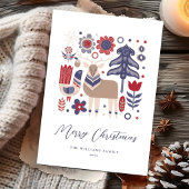 Carte de Noël Scandi scandinave