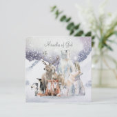 Carte de Noël Scène de Neige Fêtes Dieux Miracles (Debout devant)