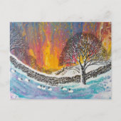 Carte de Noël Scène enneigée (Devant)