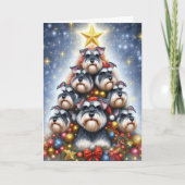 Carte de Noël Schnauzer (Devant)