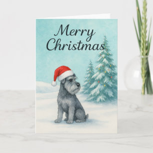 Carte de Noël Schnauzer - Carte de vacances