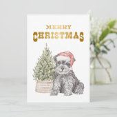 Carte de Noël Schnauzer Puppy (Debout devant)