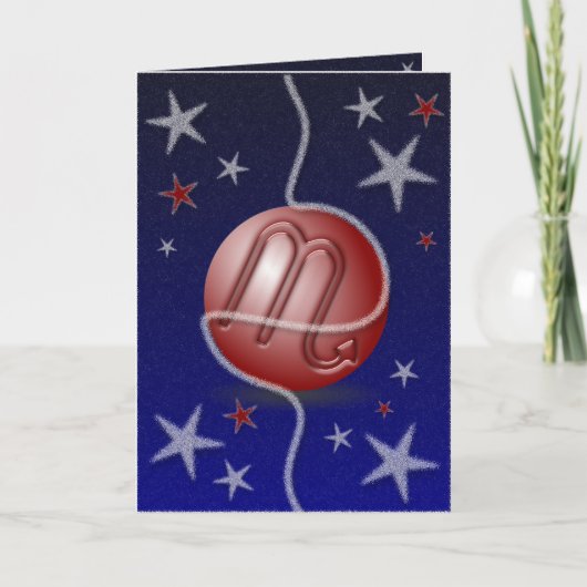 Carte de Noël Scorpio. (Devant)