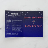 Carte de Noël Scorpio. (Intérieur)
