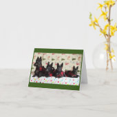 Carte de Noël Scotties (Fleur jaune)