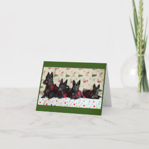 Carte de Noël Scotties