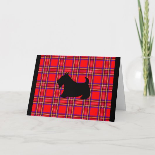 Carte de Noël Scottish Terrier (Devant)