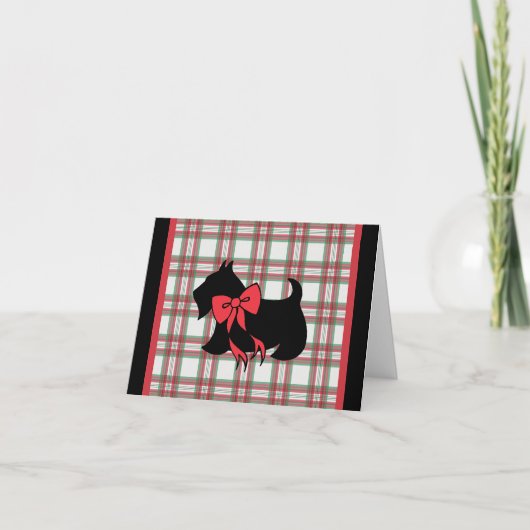Carte de Noël Scottish Terrier (Devant)