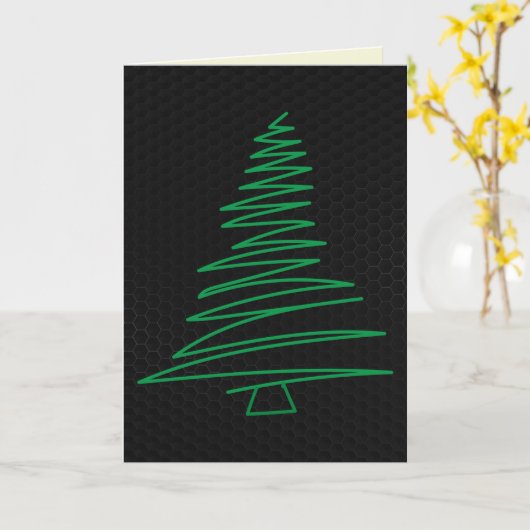 Carte de Noël Scribble Tree (Fleur jaune)