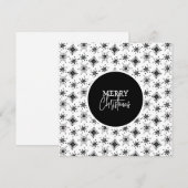 Carte de Noël Script Joyeux Noël Flocons de Neige (Devant / Derrière)