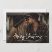 Carte de Noël Script Rustique Élégant Photo (Devant)