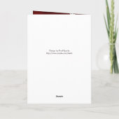 Carte de Noël se pliante de flocon de neige blanc (Dos)