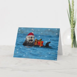 Carte de Noël Sea Otter