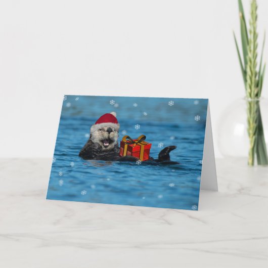 Carte de Noël Sea Otter (Devant)