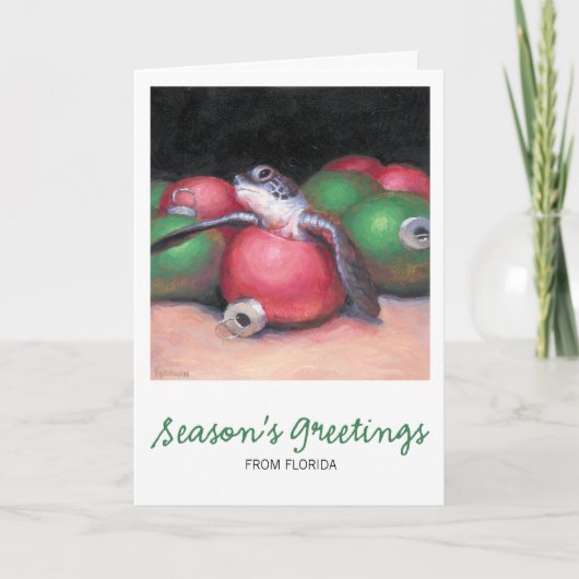 Carte de Noël Sea Turtle Florida (Devant)