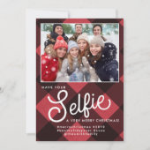 Carte de Noël Selfie, Carte de vacances Selfie, Se (Devant)