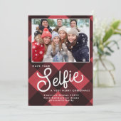 Carte de Noël Selfie, Carte de vacances Selfie, Se (Debout devant)