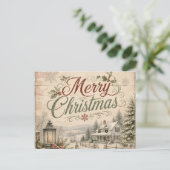 carte de Noël shabby chic (Debout devant)