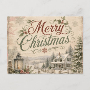 carte de Noël shabby chic