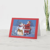 Carte de Noël Shelter Père Noël et Snowman (Devant)