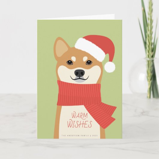 Carte de Noël Shiba Inu (Devant)