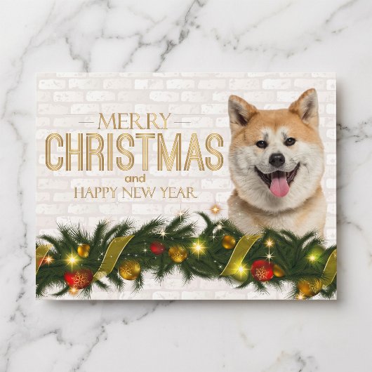 Carte de Noël Shiba Inu