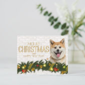 Carte de Noël Shiba Inu (Debout devant)